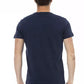 Blue Cotton Men T-Shirt