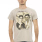 Beige Cotton Men T-Shirt