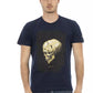 Blue Cotton Men T-Shirt