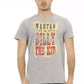 Gray Cotton Men T-Shirt