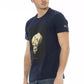 Blue Cotton Men T-Shirt