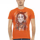 Orange Cotton Men T-Shirt