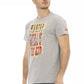 Gray Cotton Men T-Shirt