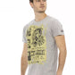 Gray Cotton Men T-Shirt