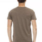 Brown Cotton Men T-Shirt