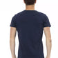 Blue Cotton Men T-Shirt