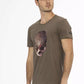 Brown Cotton Men T-Shirt