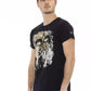 Black Cotton Men T-Shirt