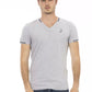 Gray Cotton Men T-Shirt