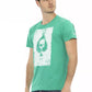 Green Cotton Men T-Shirt