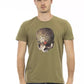 Green Cotton Men T-Shirt