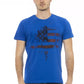 Blue Cotton Men's T-Shirt