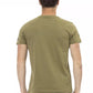 Green Cotton Men T-Shirt