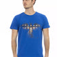 Blue Cotton Men T-Shirt