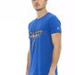 Blue Cotton Men T-Shirt