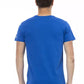 Blue Cotton Men T-Shirt