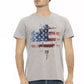 Gray Cotton Men T-Shirt