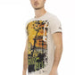 Beige Cotton Men T-Shirt