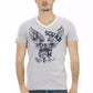 Gray Cotton Men T-Shirt