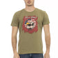 Green Cotton Men T-Shirt