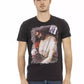 Black Cotton Men T-Shirt