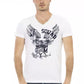 White Cotton Men T-Shirt