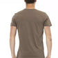 Brown Cotton Men T-Shirt