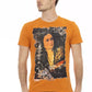 Orange Cotton Men T-Shirt