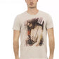 Beige Cotton Men T-Shirt