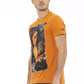 Orange Cotton Men T-Shirt