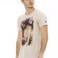 Beige Cotton Men T-Shirt