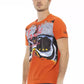 Orange Cotton Men T-Shirt