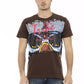 Brown Cotton Men T-Shirt