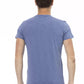 Blue Cotton Men T-Shirt