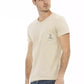 Beige Cotton Men T-Shirt