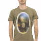 Green Cotton Men T-Shirt