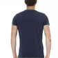 Blue Cotton Men T-Shirt