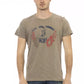 Green Cotton Men T-Shirt