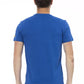 Blue Cotton Men T-Shirt