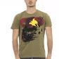 Green Cotton Men T-Shirt