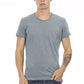 Gray Cotton Men T-Shirt