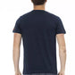 Blue Cotton Men T-Shirt