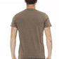 Brown Cotton Men T-Shirt