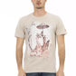 Beige Cotton Men T-Shirt