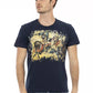 Blue Cotton Men T-Shirt