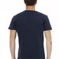 Blue Cotton Men T-Shirt