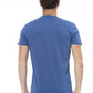 Blue Cotton Men T-Shirt