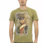 Green Cotton Men T-Shirt