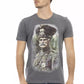 Gray Cotton Men T-Shirt