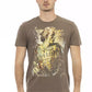 Brown Cotton Men T-Shirt